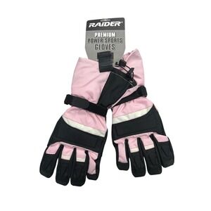 Raider Powersports Moto Gloves Womens‎ L Pink Black Full Finger Padded Biker NWT